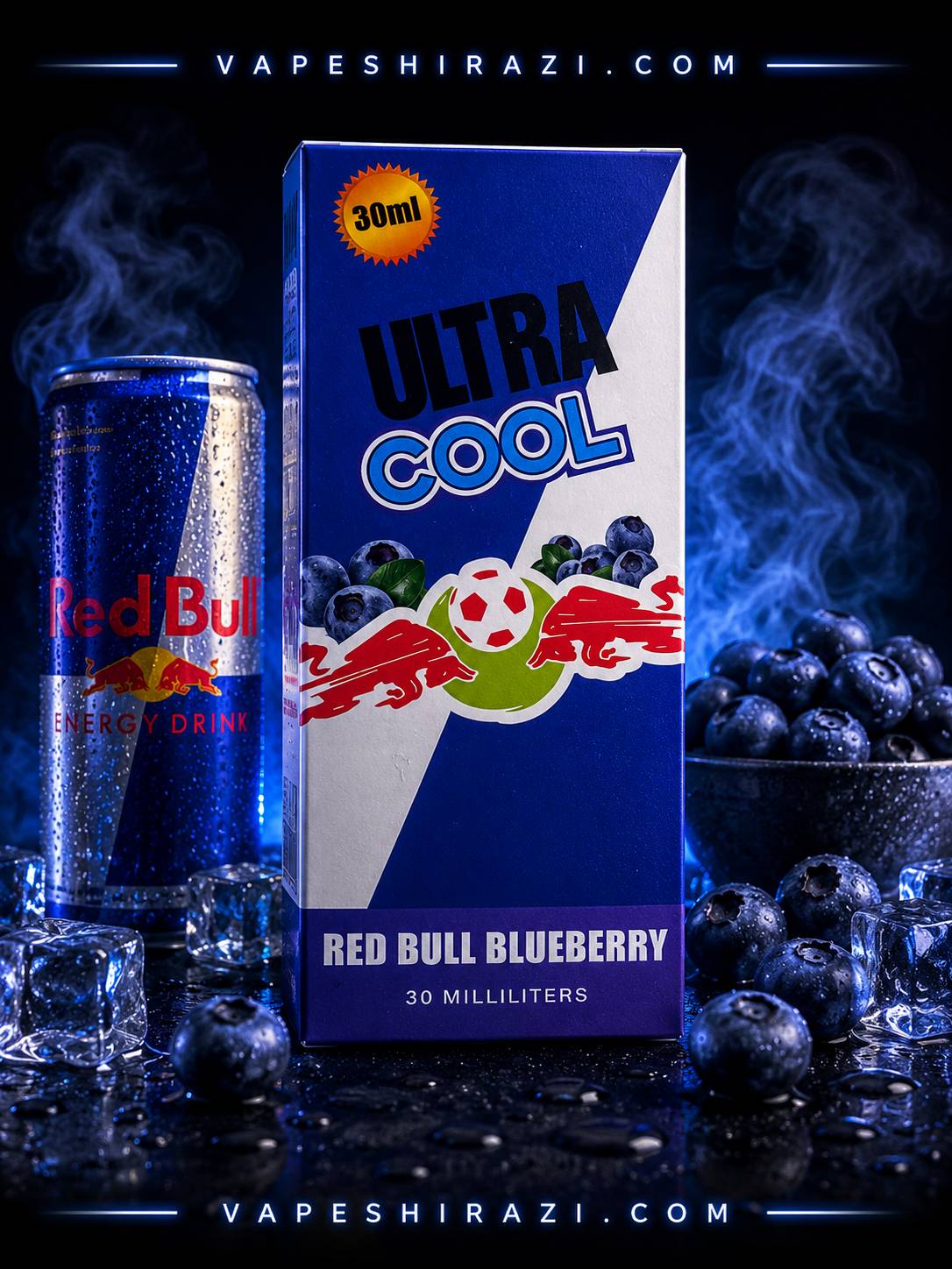 Ultra Cool Redbull BlueBerry Saltnic 30ml 35mg سالت اولتراکول ردبول بلوبری